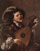 TERBRUGGHEN, Hendrick Lute Player awr painting